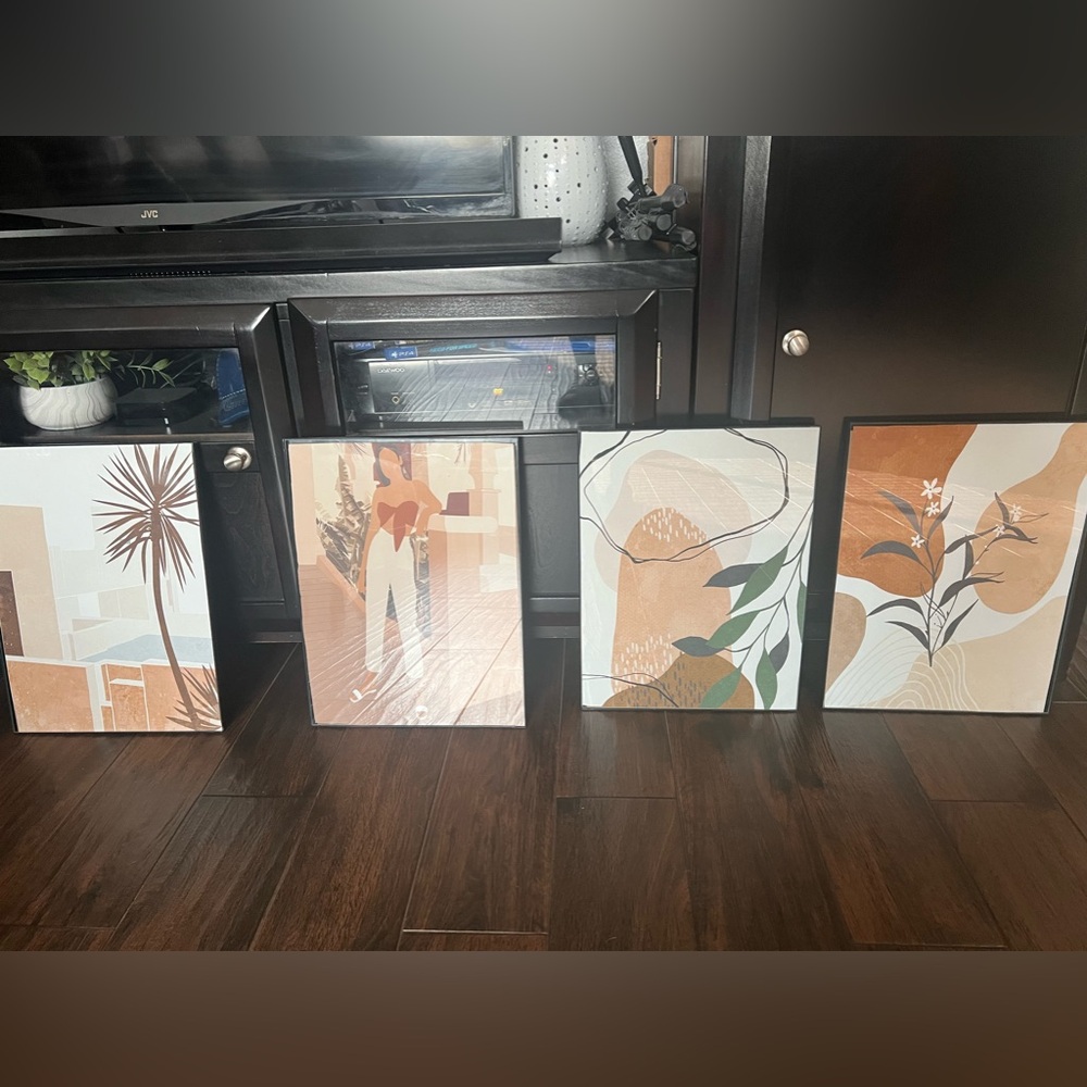 4 Framed Art Picture Frames